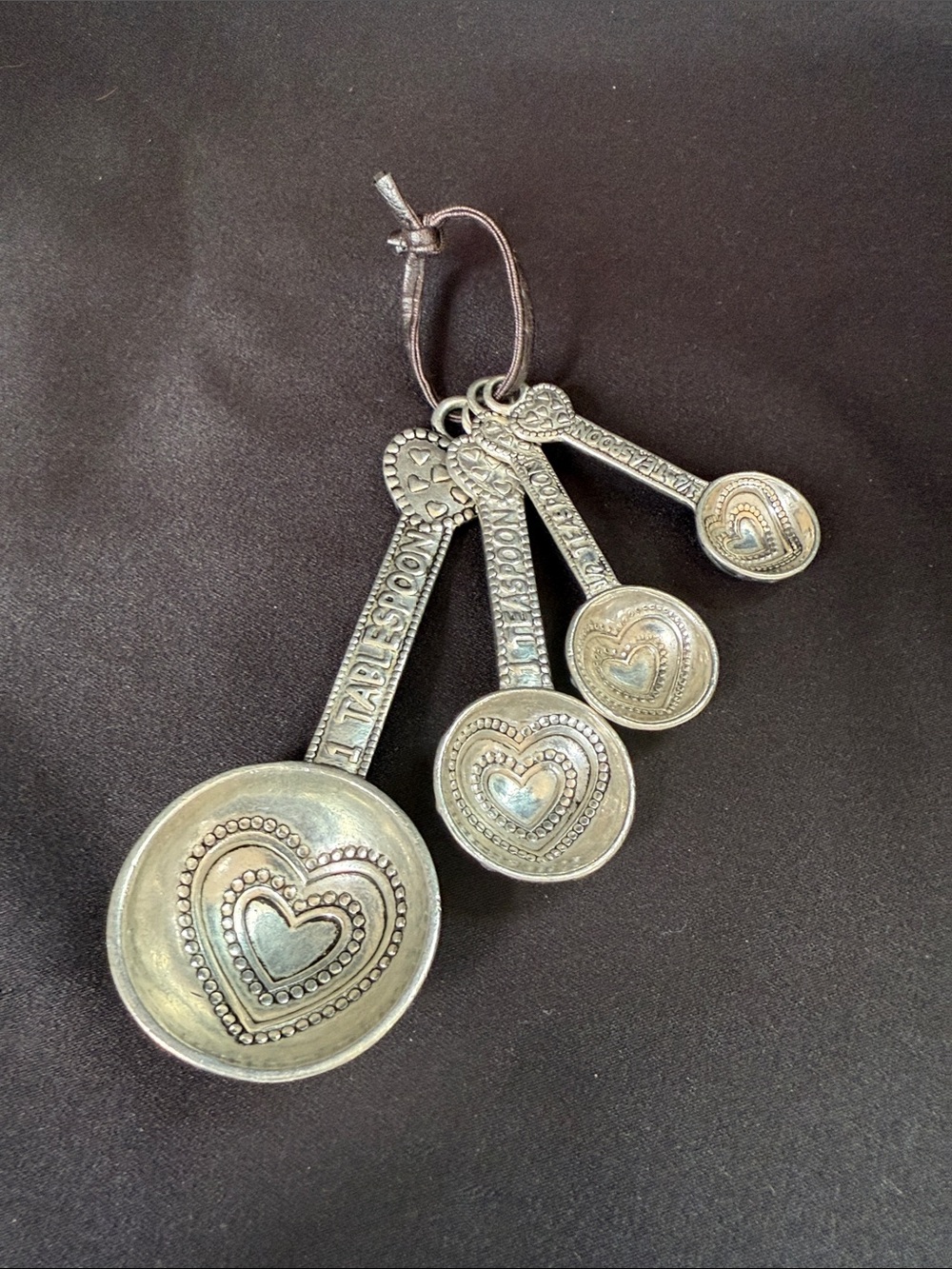 GANZ Silver-Tone Heart Measuring Spoon Set